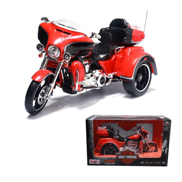 마이스토 1:12 할리데이비슨 트라이크 2021 CVO Tri GLIDE 다이캐스트 오토바이모형 바이크피규어, 오렌지, 1개 29,900원