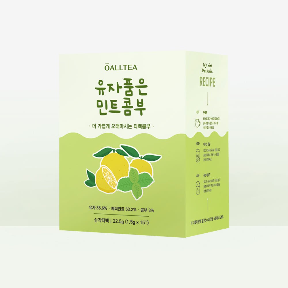 올티 유자품은 민트콤부차 삼각티백 프리미엄 블렌드티 저온건조 원적외선 로스팅, 1.5g, 15개입, 1개 9,900원