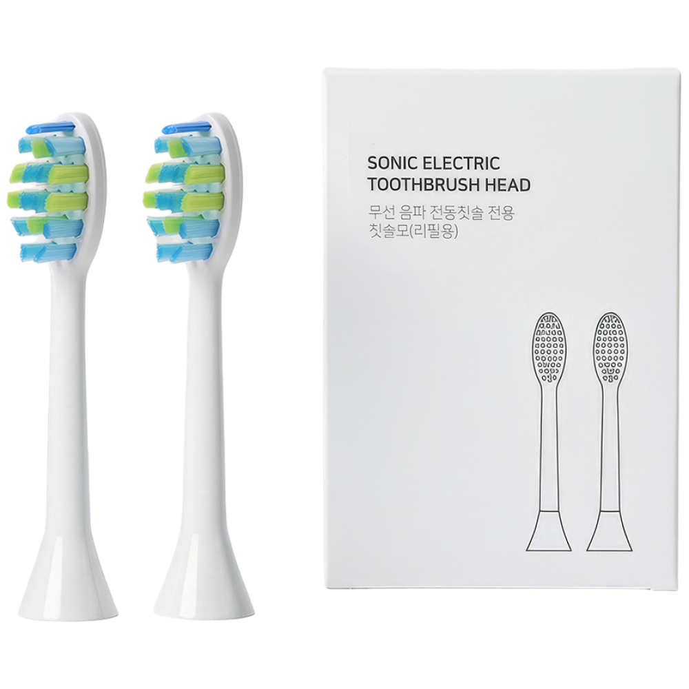 한경희 무선 음파 전동칫솔 5단모드 완전방수 칫솔모 4p 페이스 혀클리너 휴대용 케이스 세트, 리필용, 1개, 한경희 교체용 리필 일반칫솔모(2개1세트) 9,400원