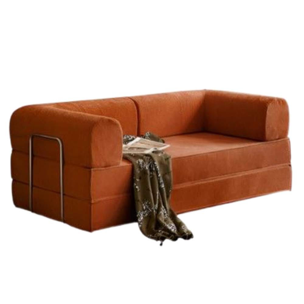 루빌리 접이식 소파베드 소파침대 쇼파베드 푹신한 소파 집순이 소파겸침대 거실 압축, 멜란지 오렌지 209,000원