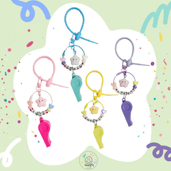 어린이 선물 파스텔 별비즈 호루라기 키링 유치원 어린이집 답례품 파티 굿즈 DIY만들기, 1개, 키링KIT-하늘(럭키) 3,000원