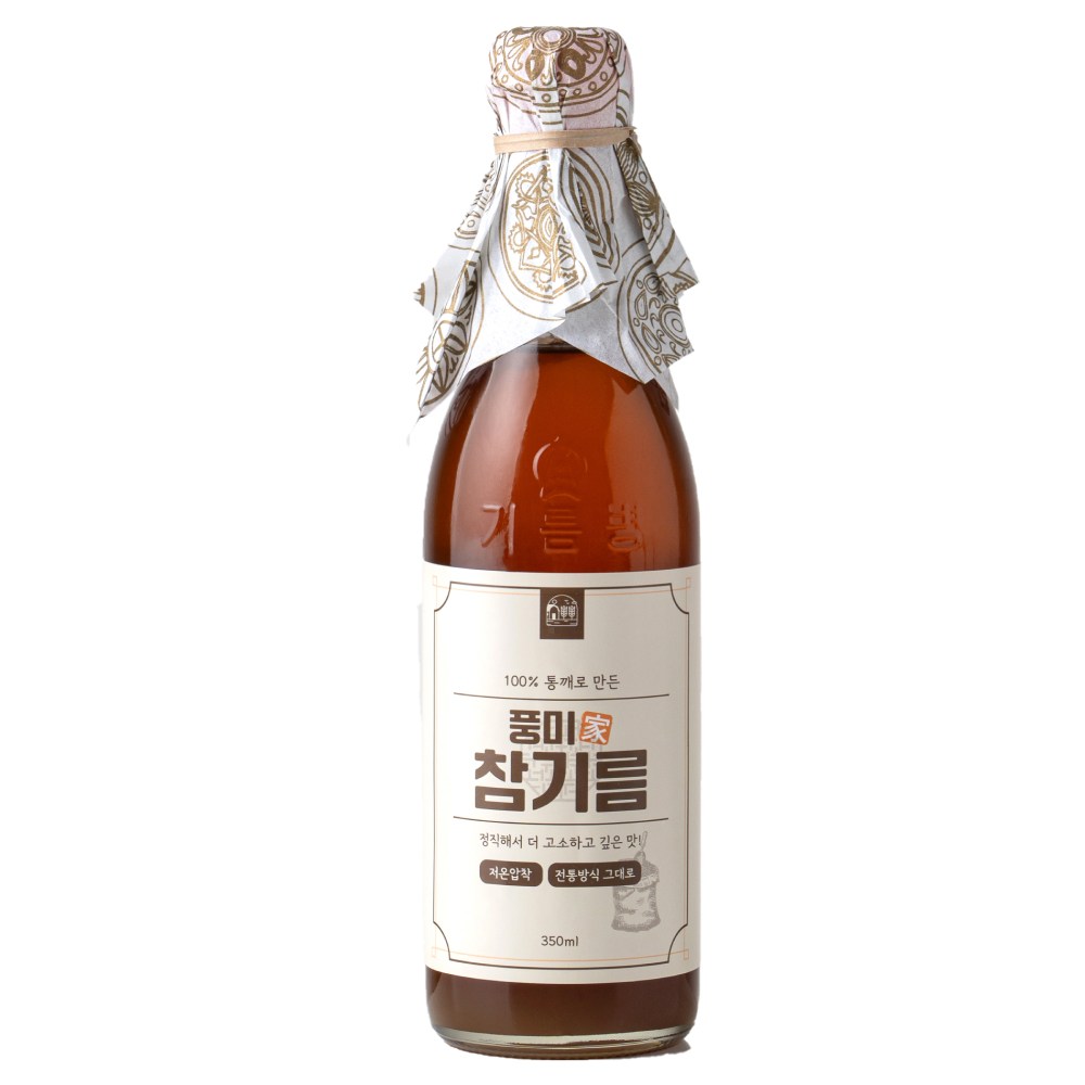 저온압착 풍미가 저온압착 참기름 통참깨100%, 350ml, 1개 11,900원