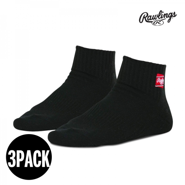 롤링스 야구 발목양말 AAS9S06 (3PACK), 블랙, 1세트 15,000원