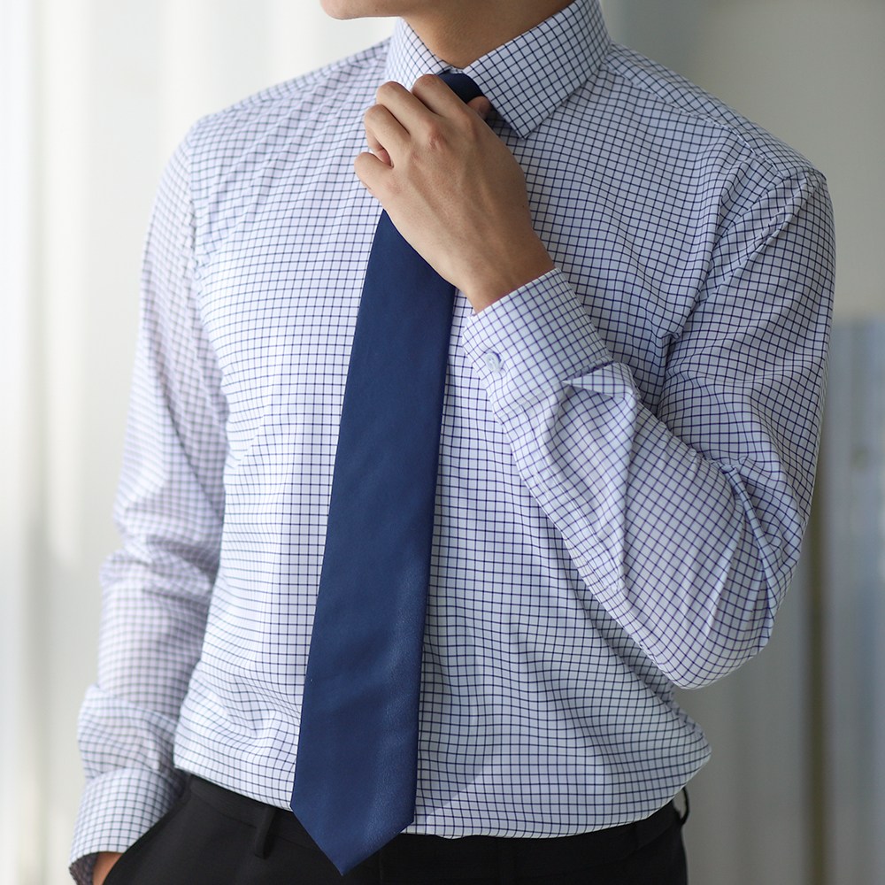 핀체크101 어셔츠 구김없는 스판 긴팔 남자 체크 와이셔츠 49,800원