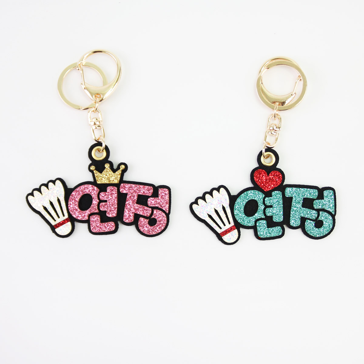 [스포츠네임택] 셔틀콕골드키링 주문제작 7,000원