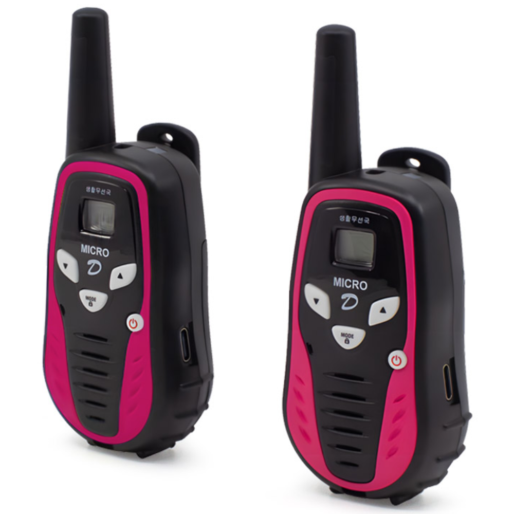 디지털 초미니 생활무전기 마이크로D 핑크 2대 세트, 2개, MICRO-D pink 130,000원