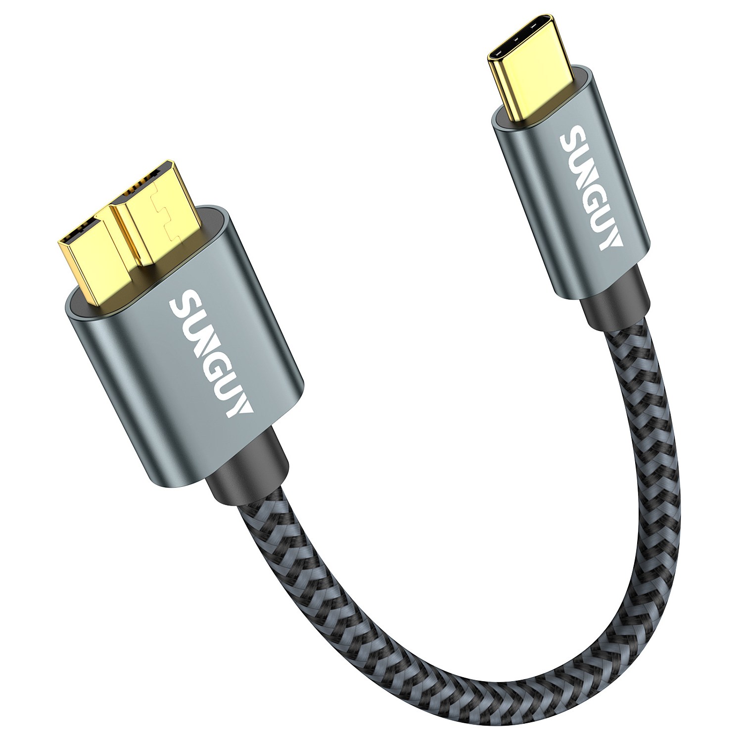 SUNGUY USB C타입 to 마이크로B 외장하드 케이블 10Gbps, 1개, 그레이, 0.15m 6,690원