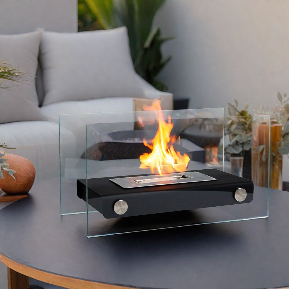 JHY DESIGN 불멍 미니화로 난로 불무드 직사각형 에탄올램프 19cm, 1개, 블랙 39,880원