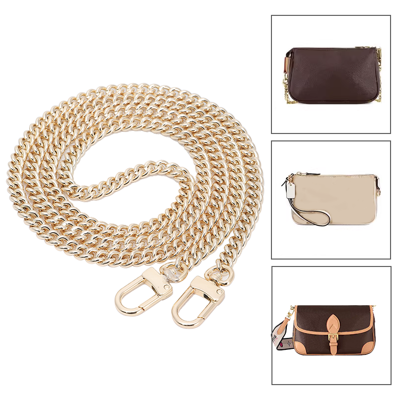 가방 체인줄 연장 체인 크로스바디 가방 체인 크로스 가방끈 체인가방끈 여성 핸드백체인줄 가방 교체 어깨끈 지갑 체인 가방 액세서리 고금색/금색/은색 36CM/120CM 36,100원