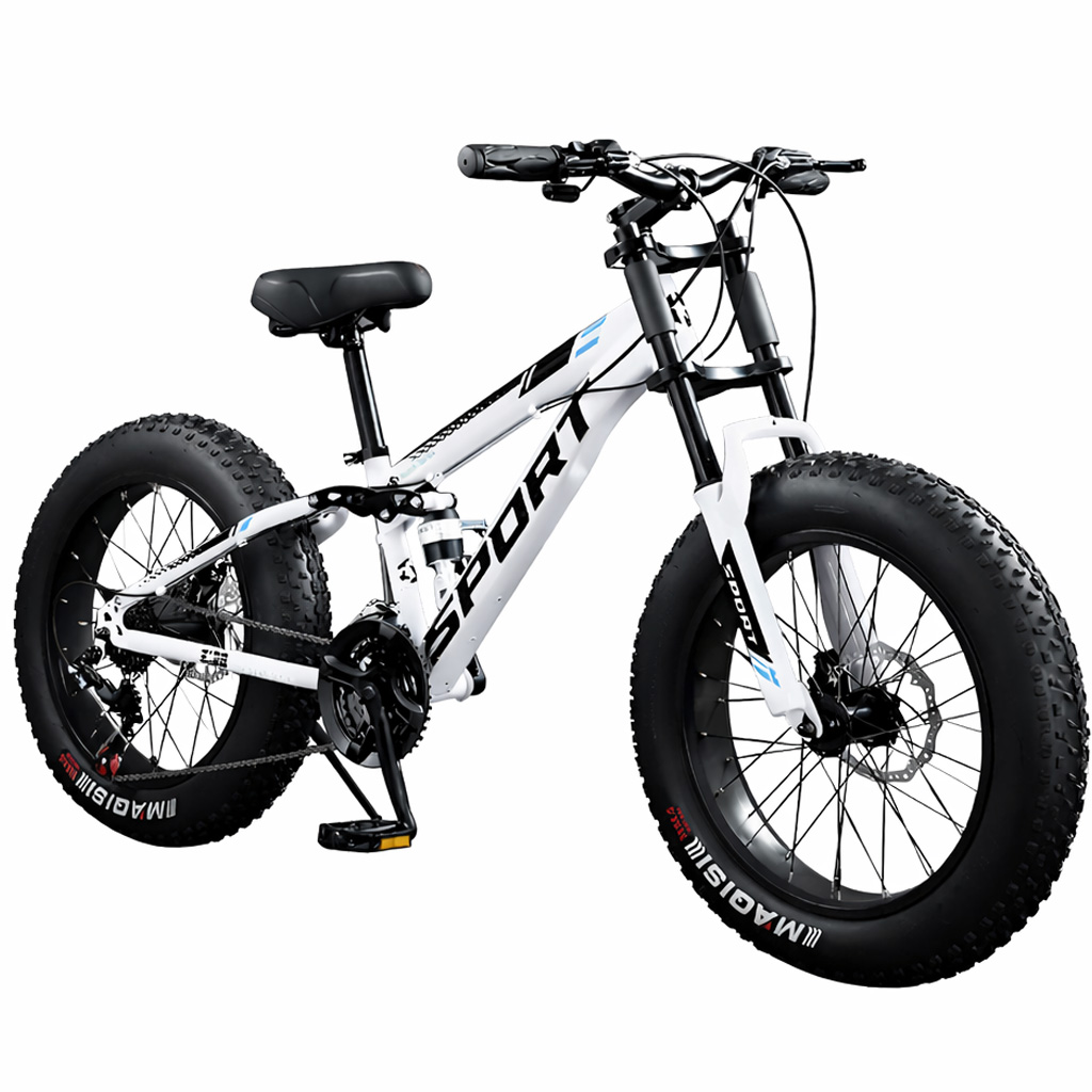 테라로드 오프로드 팻바이크 MTB 자전거 4인치 초광폭 타이어 산악 미끄럼방지, 1개, 190cm, 화이트프레임+블랙휠-21단 309,000원