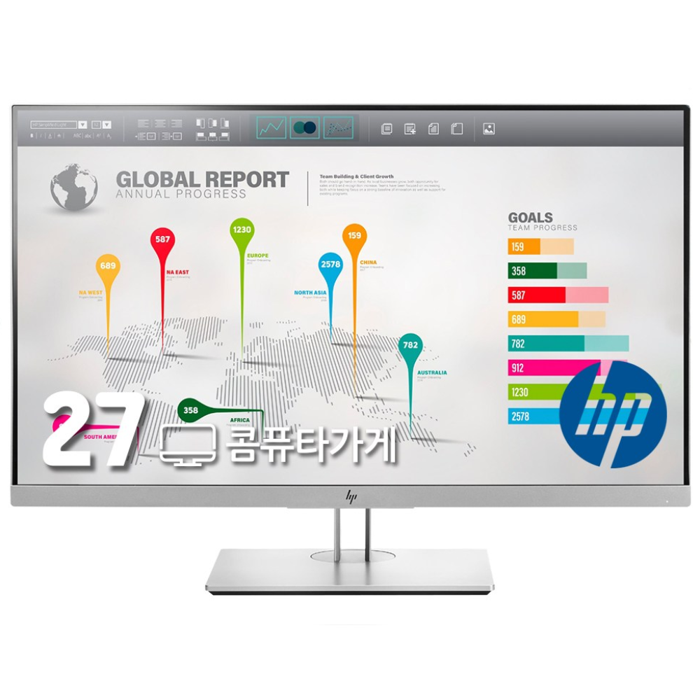 hp E273Q QHD 2560X1440 27인치 IPS C-타입 가능 모니터 맥가능 전문가용 동영상 게임용 전시상품 138,000원