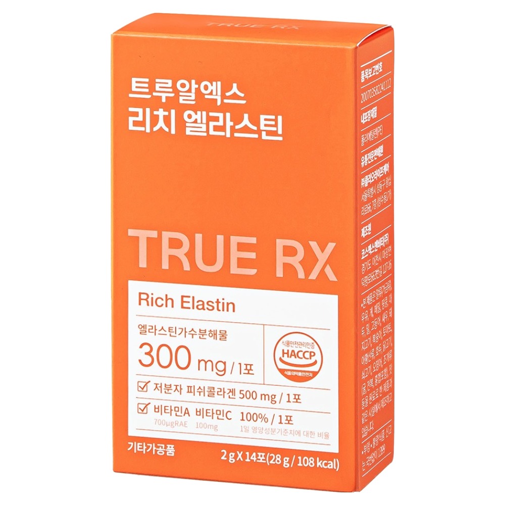 트루알엑스 먹는 리치 엘라스틴 콜라겐 14p, 1개, 28g 19,710원