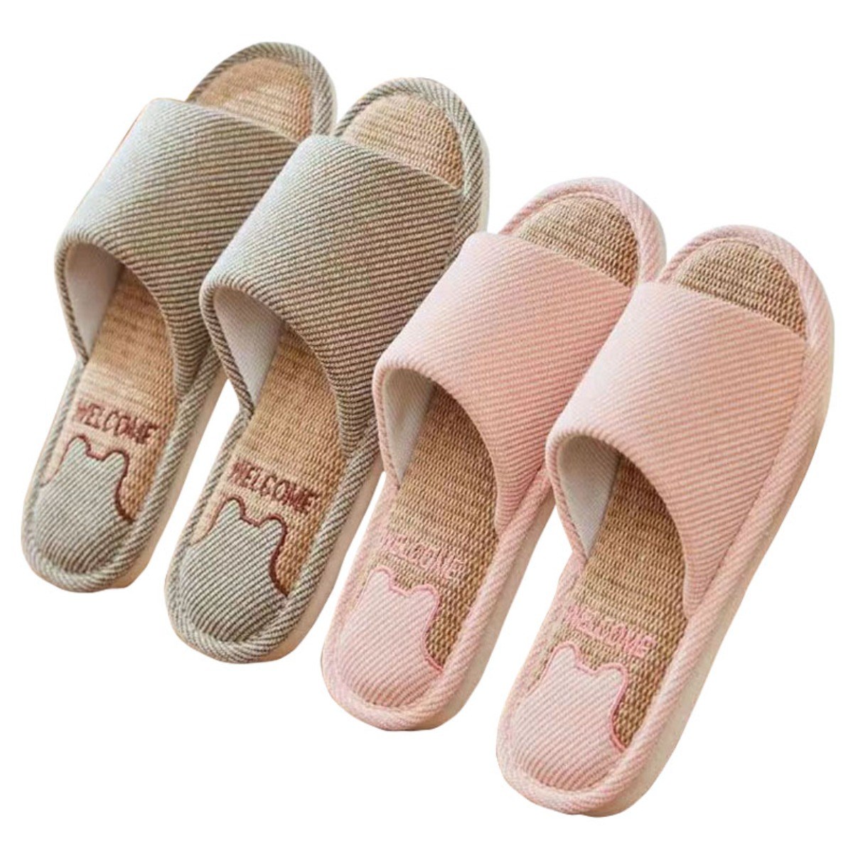 가엔가 1+1 쿨 고양이 린넨 실내 슬리퍼 거실화 실내화 층간소음 방지 여름 심플 거실화 9,900원