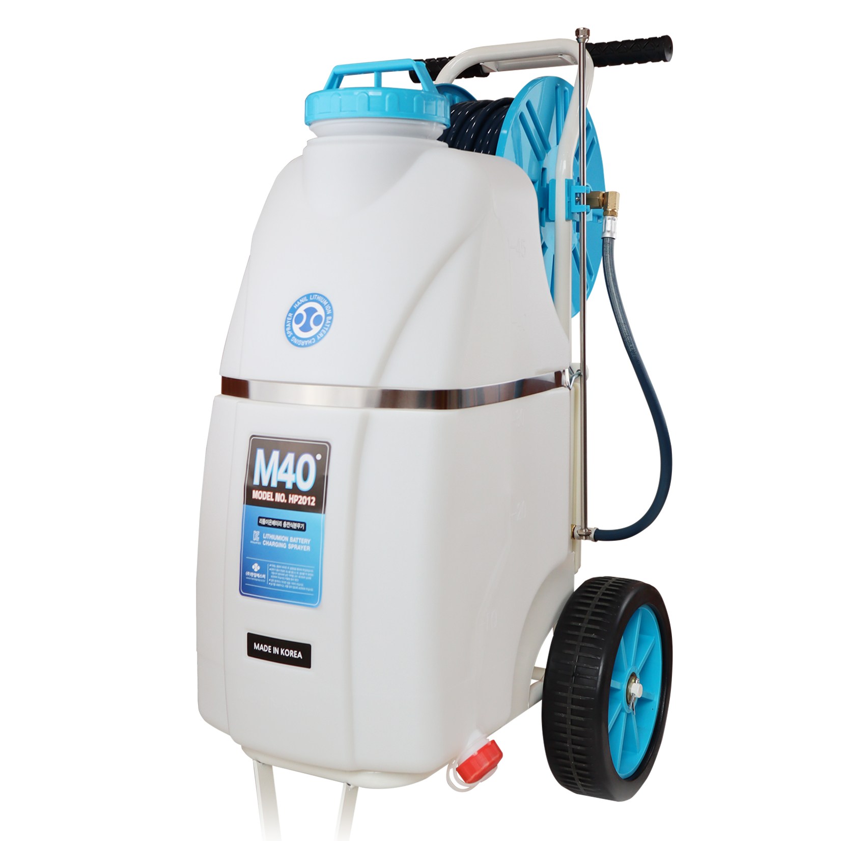 한일 충전식 분무기 40L 이동식 소독 농약 자동 HP-2012 50M 360,000원
