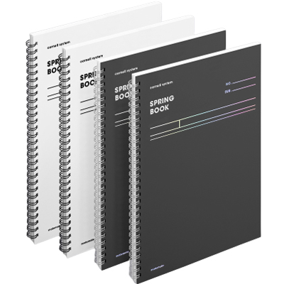 모트모트 스프링북 코넬 유선노트 2종 x 2p 세트, 화이트, 다크호스, 1세트 23,200원