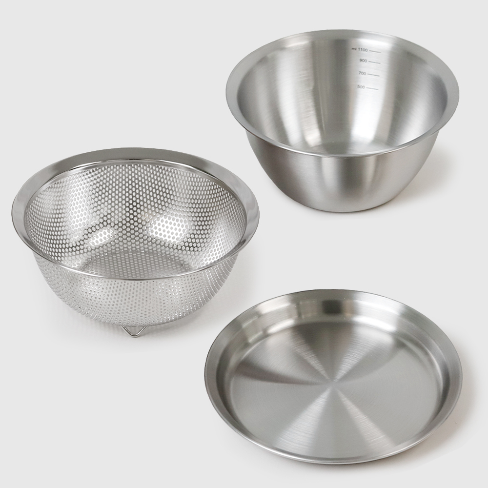 리본제이 3 in 1 스텐 304 믹싱볼 3종 세트 1100ml 22,900원