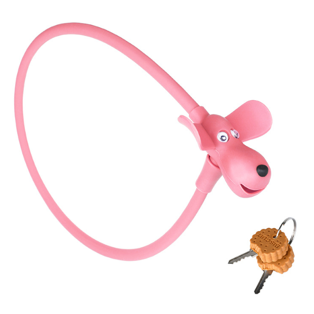 크룸 귀여운 강아지 자전거 자물쇠, 1개, 베이비핑크 18,900원
