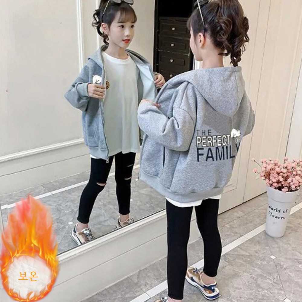 윤블리 초등학생 캐주얼 방한 기모 후드자켓 [6202] 23,900원