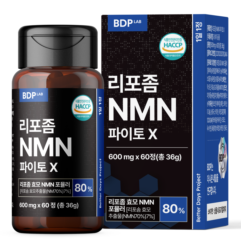 리포좀 NMN 엔엠엔 식물성 효모 식약청 HACCP 비디피랩 100% 정품 인증, 1개, 60정 19,900원