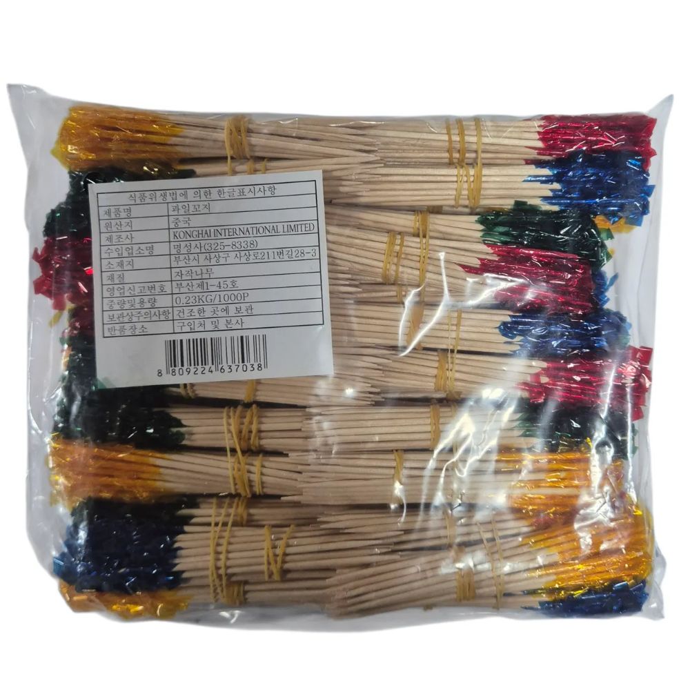 앤댄썸 업소용 과일꼬지 꽃요지 자작나무 1000P, 5개, 1000개 22,000원