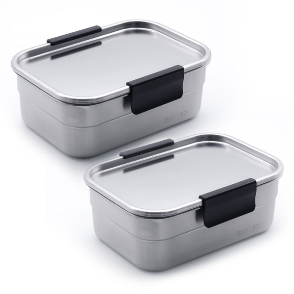 올품락 포스코 STS304 뚜껑까지 올스텐 밀폐용기 x 2개 40,000원