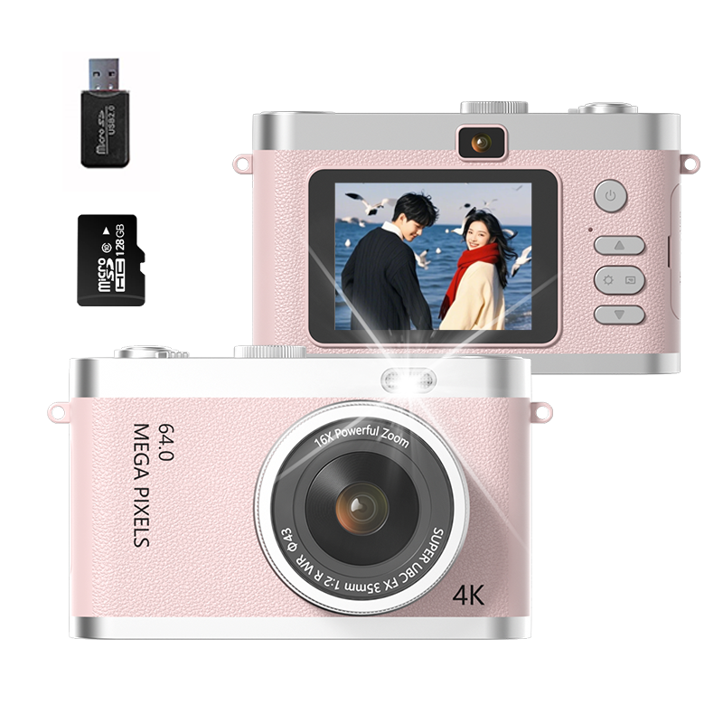 SMABAT 디지털 카메라 셀카렌즈 빈티지 Y2K 디지털 카메라 6400만 4k 화소 SD카드포함 28,500원