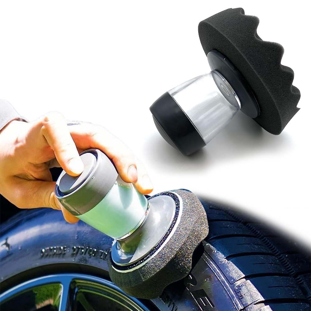 [루베이/타이어 케어] 타이어 광택패드 + 균일한 코팅 빠른 광택 트럭/오토바이/승용차, 1개, 블랙 12,900원