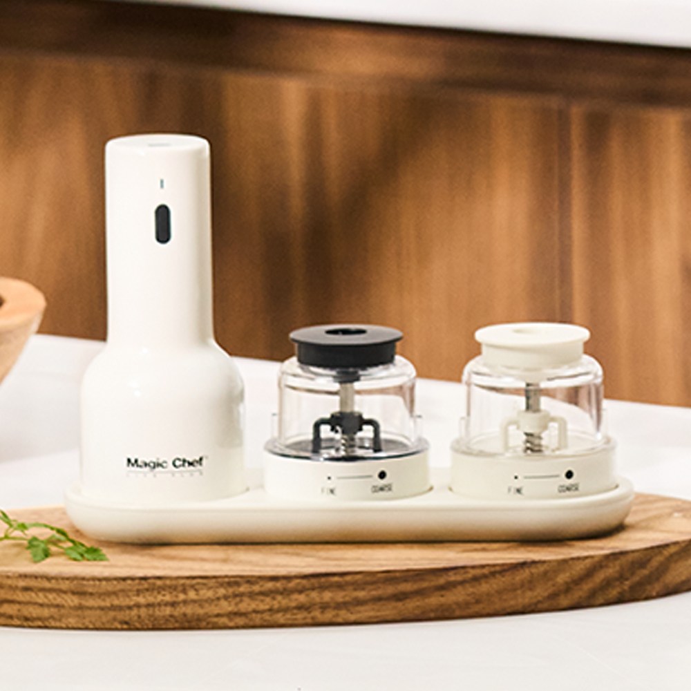 매직쉐프 전동 그라인더 소금 후추 2in1 스텐 화이트 (본체1+팟2+트레이1), 1세트, 50ml 62,800원