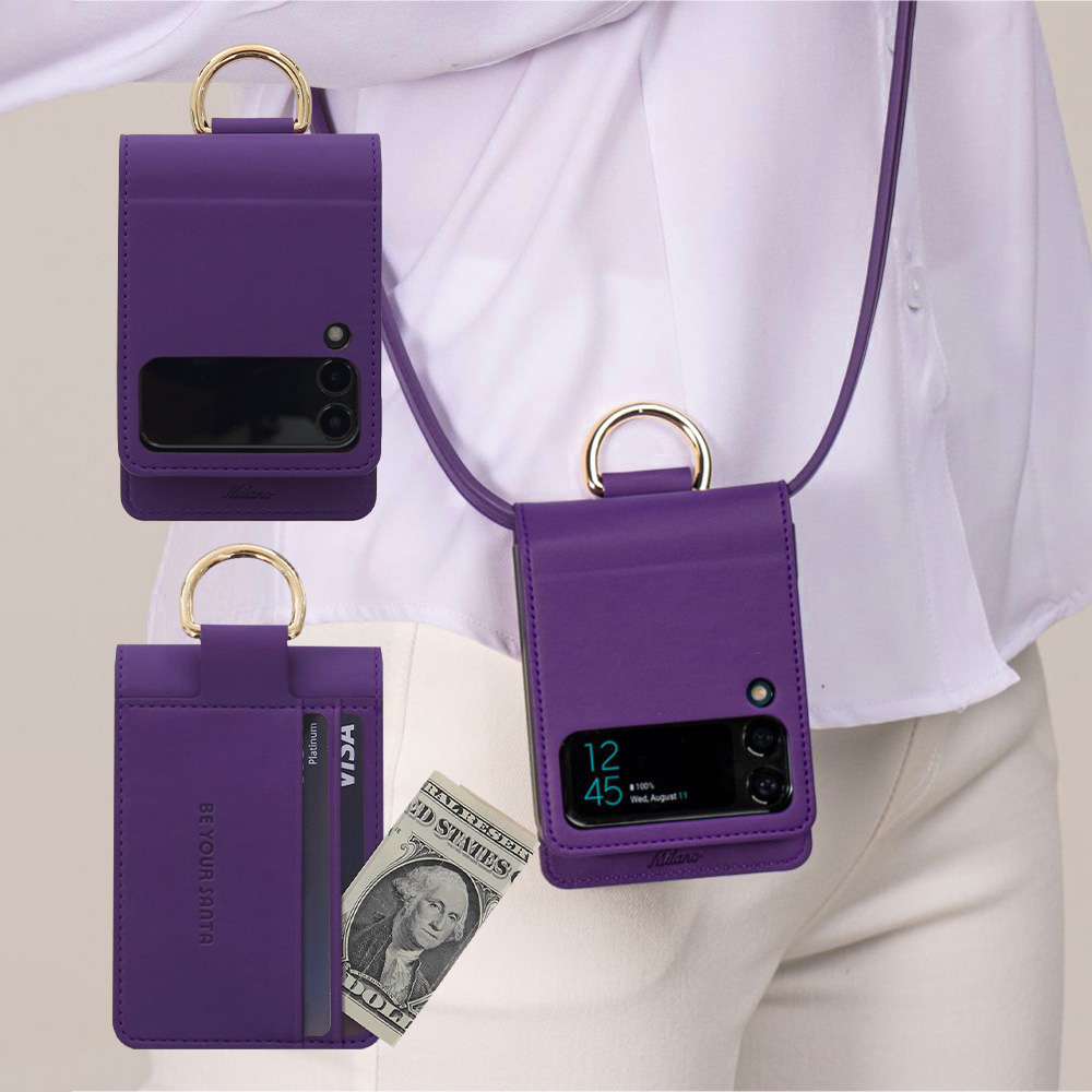 비유어산타 Z플립3케이스 Z플립4케이스 이태리원단 밀라노 센스 레더스트랩 세트 63,000원