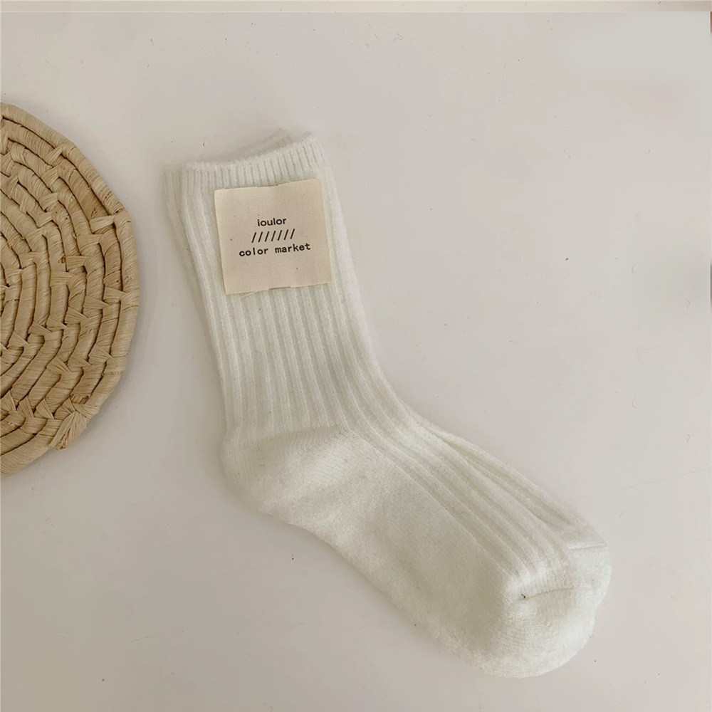 캐시미어 울 니트 여성 중목 골지 양말 4켤레 세트 10,900원