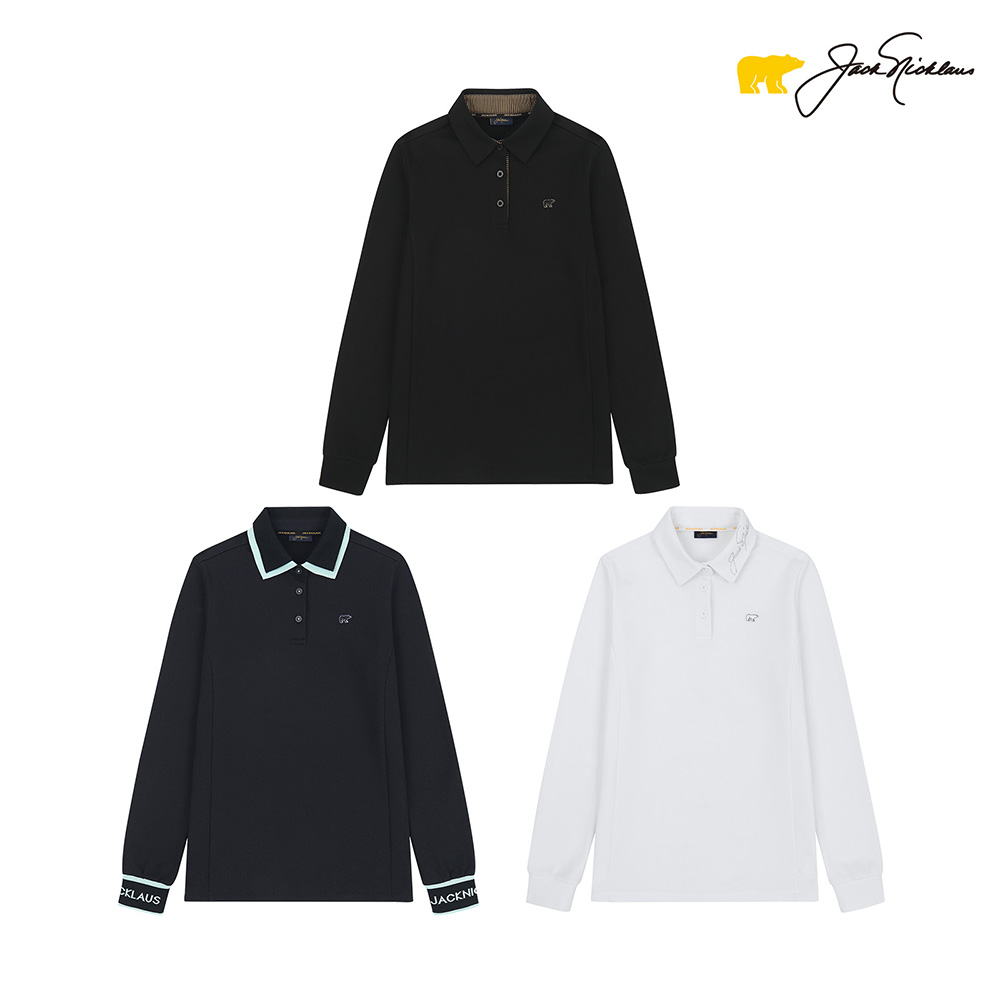 [잭니클라우스] 여성 골프 카라티셔츠 긴팔티 3종세트 89,100원