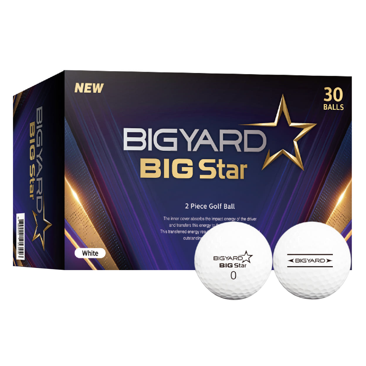 빅야드 넥센 빅스타 고반발 골프공 2피스 42.7mm, 화이트, 30개입, 1개 29,900원