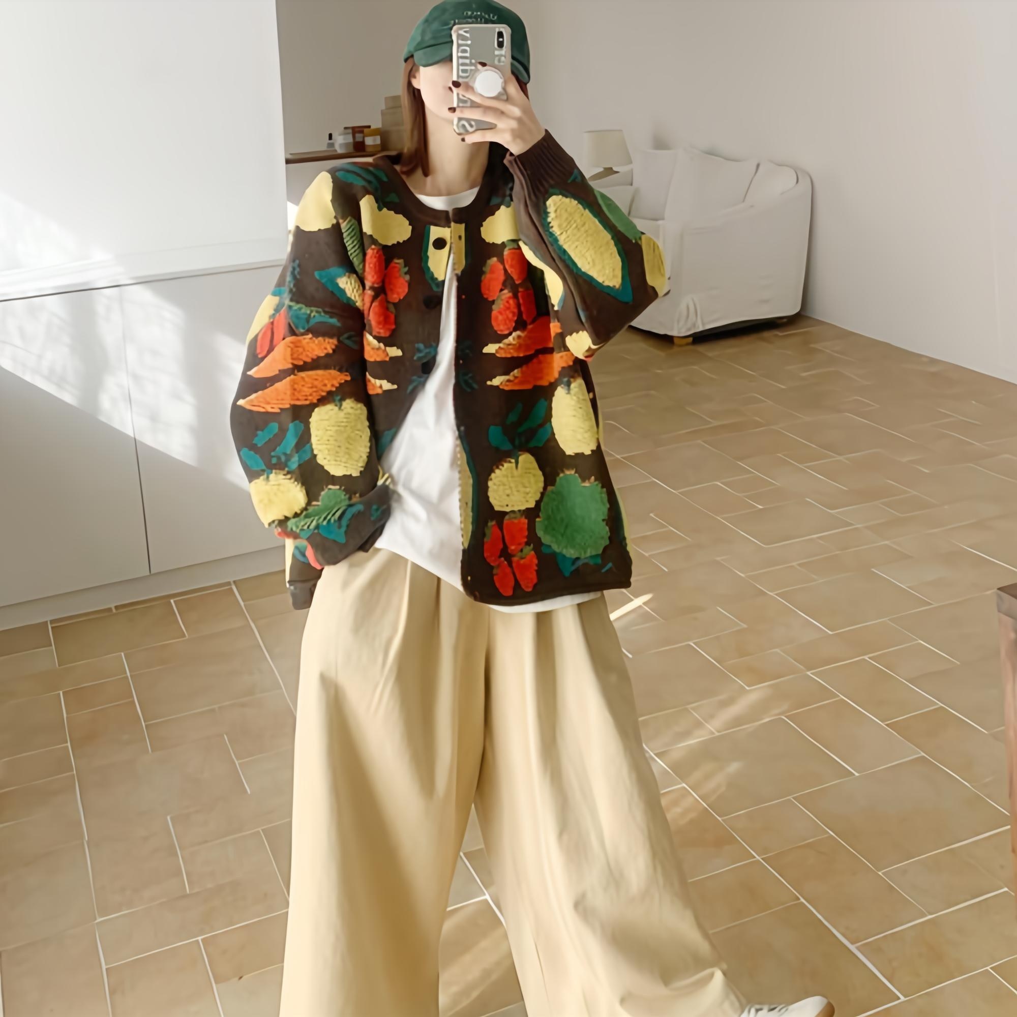 애플망고옷장 여성 한라 귀욤 당근니트가디건 캐주얼 스웨터 기본 예쁜가디건 A193 38,800원