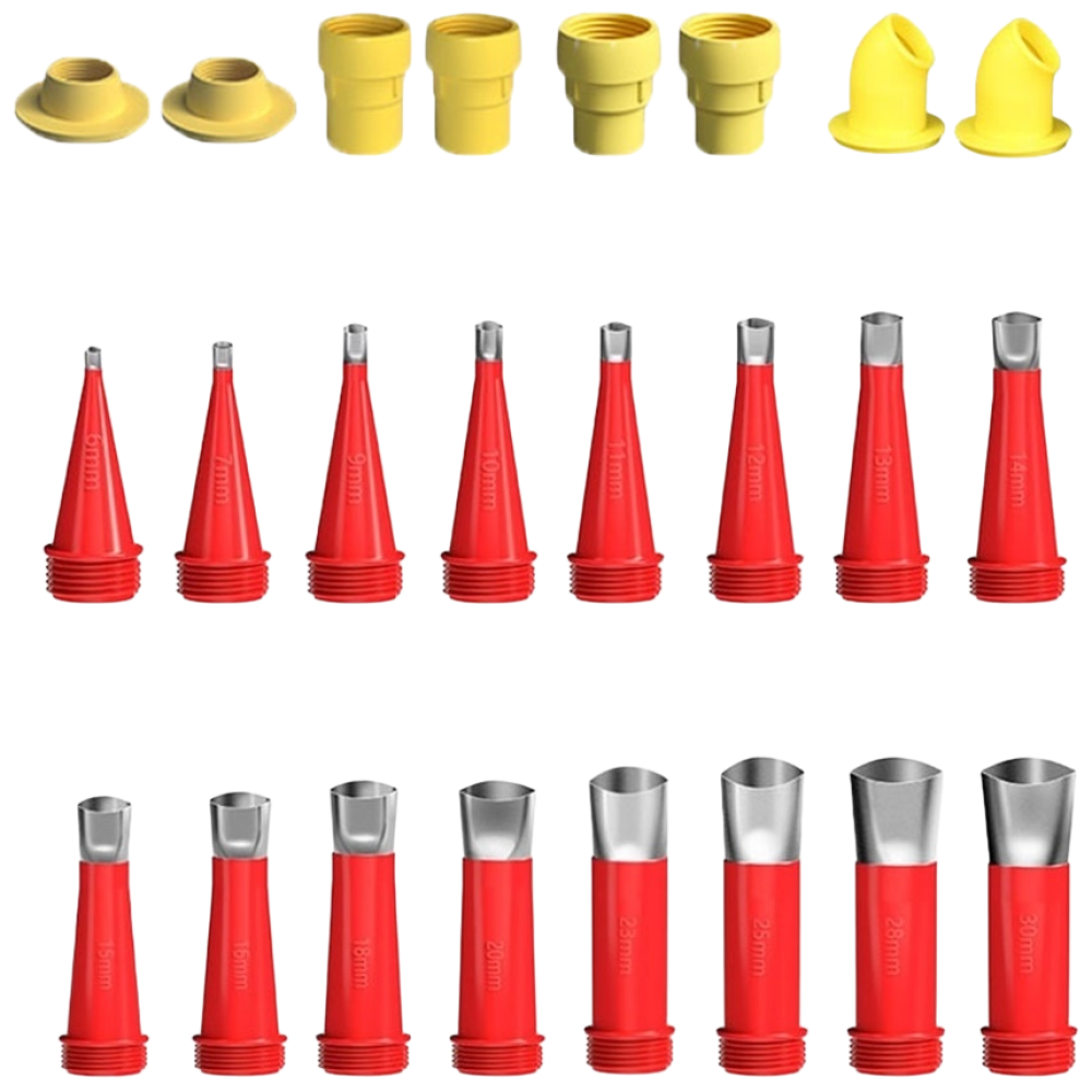 MS4U 스텐실리콘노즐 24개 세트 (소켓 8개 + 소형 노즐 8개 + 중형 노즐 8개), 현재가 9,500원