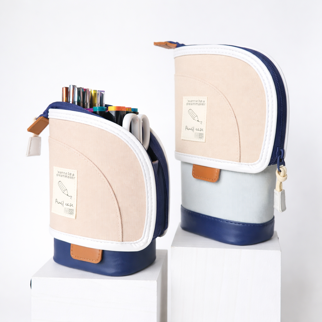 대용량 스탠드 접이식 필통, 카키, 1개 16,900원