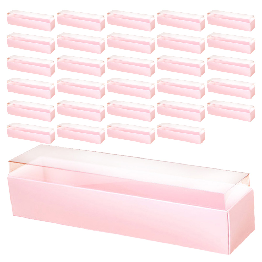 이홈베이킹 윗투명 마카롱상자 22 x 5.2 x 4.1 cm, 핑크, 30개 31,480원
