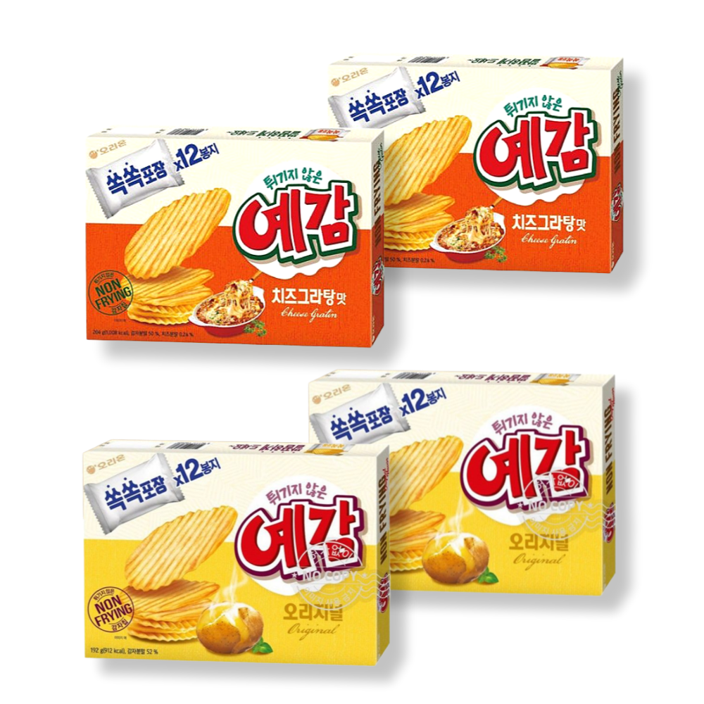 <꾼들>오리온 예감 치즈그라탕 204gx2개+오리지널 192gx2개[총4개]과자 1 세트 + 보리건빵 1, 4개 16,380원