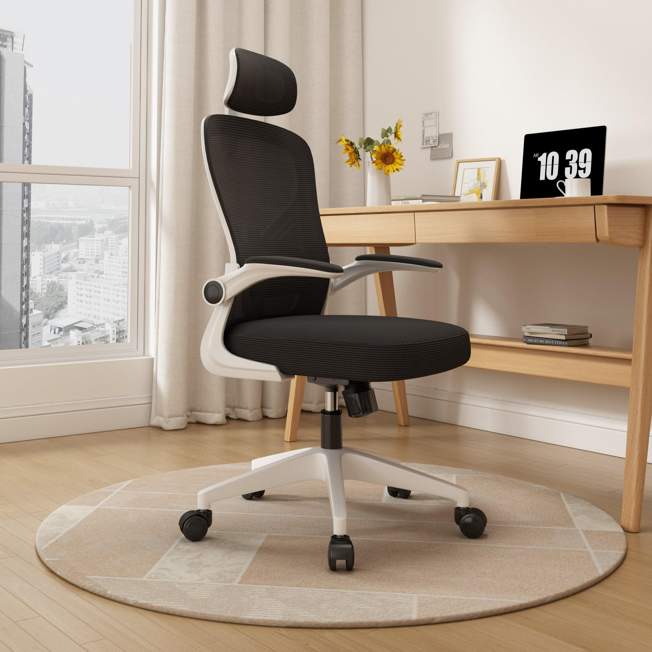 투에스리빙 사무용 푹신한 컴퓨터 의자, 블랙 헤드레스트 62,900원