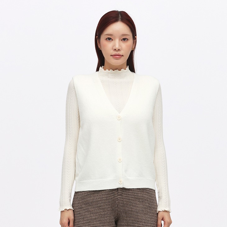 엘쏘 여성용 울터치 기본 브이넥 니트 조끼 16,800원