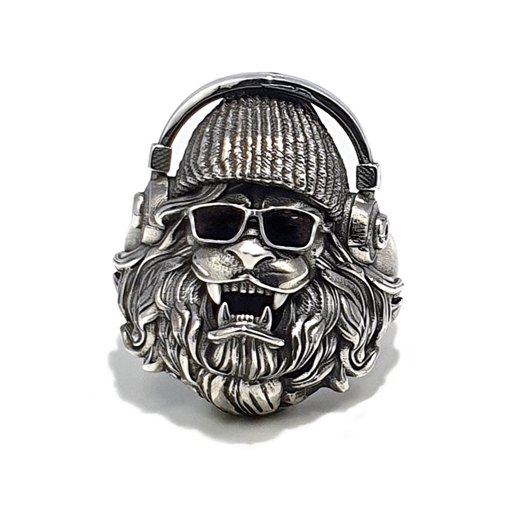 주얼리랩 925실버 드렁큰타이거 힙합은반지 호랑이 남자반지 사자 수호은반지 399,000원