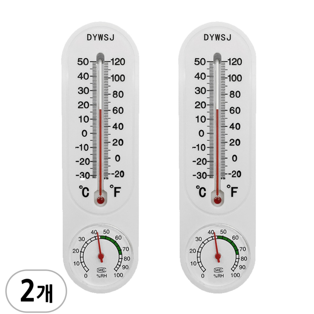 플라스틱 온습도계 A타입, 화이트, 2개, 1개입 3,890원