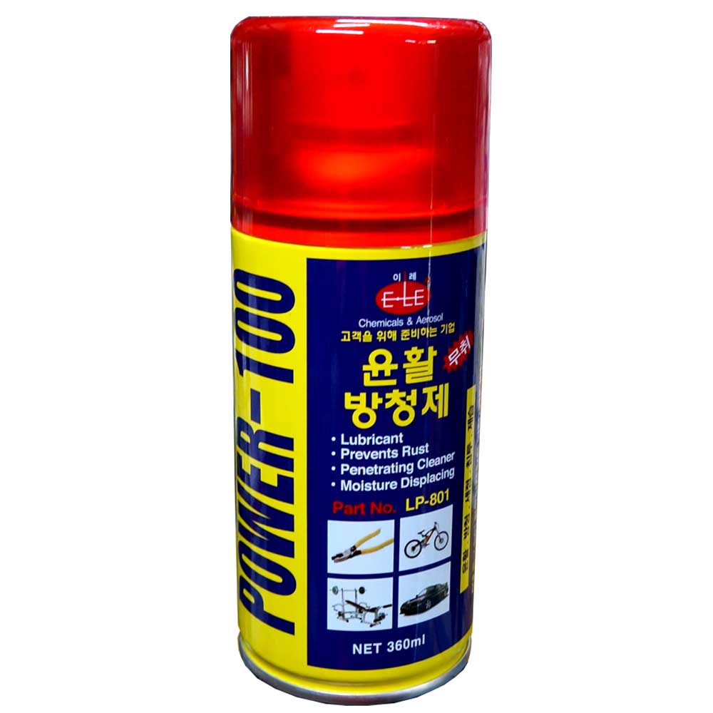 이레산업 POWER-100 윤활방청제 금속 녹제거 볼트이완, 1개, 360ml 2,800원