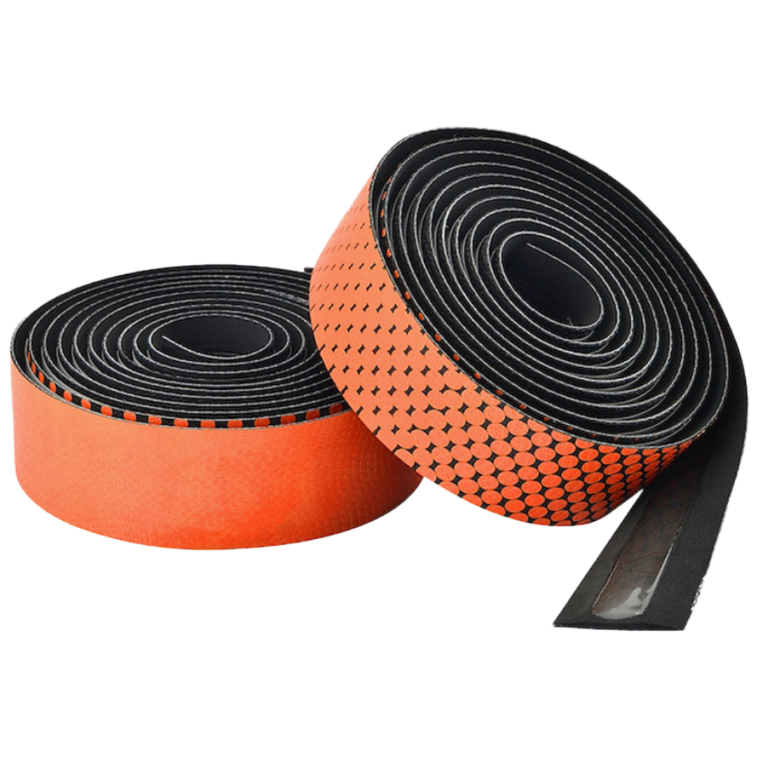 시클로베이션 어드밴스드 레더 터치 퓨전 투톤 자전거 핸들바 테이프, 블랙+오렌지, 1세트, 현재가 50,000원