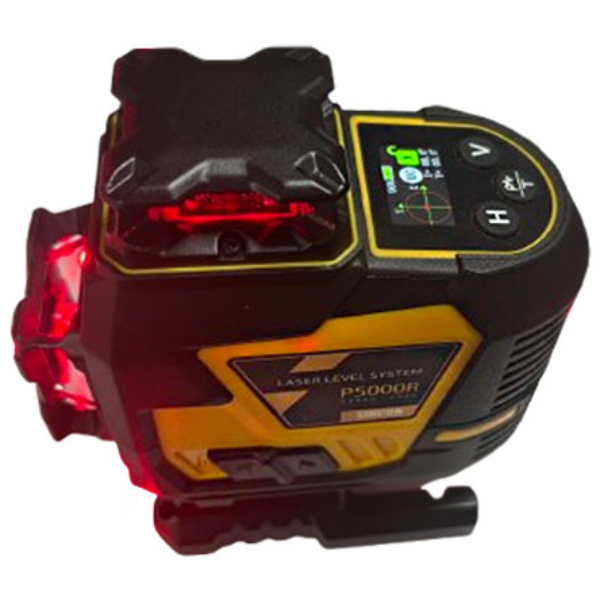 [신콘] P5000R  레드 40배밝기 / 4D 레드레이저 레벨기 리튬베터리 LCD화면 3단계 밝기조절 방진방수 231,000원
