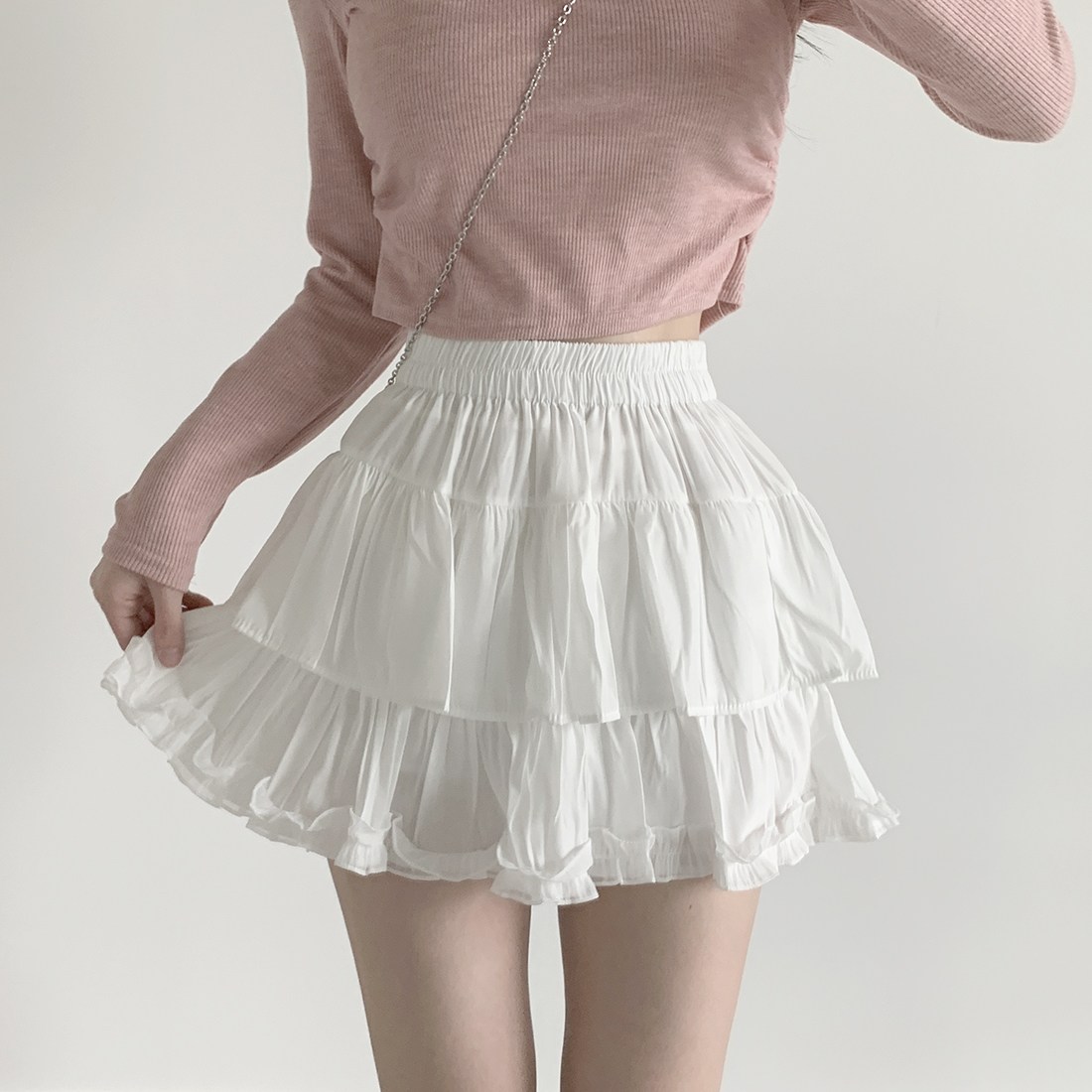 부기샵 메이 레이스 캉캉 밴딩 여성 미니스커트 19,900원