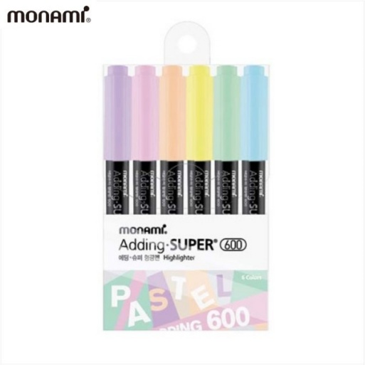 모나미 에딩슈퍼 파스텔 형광펜 6색세트 4,080원