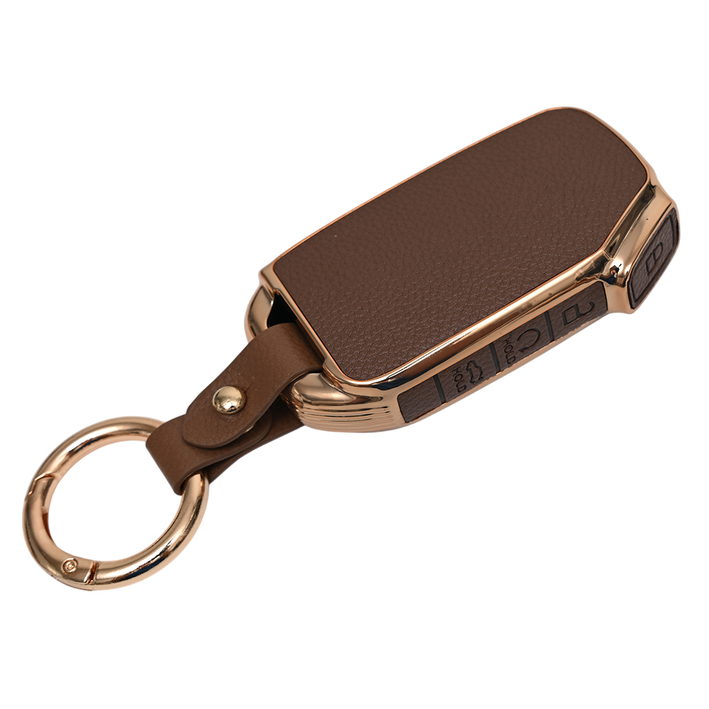 바이어블 기아 올뉴 K3 K7 프리미어 니로 레이 호환 스마트키 가죽 TPU 케이스 키링 키홀더, 4버튼_TL72, 브라운 17,900원