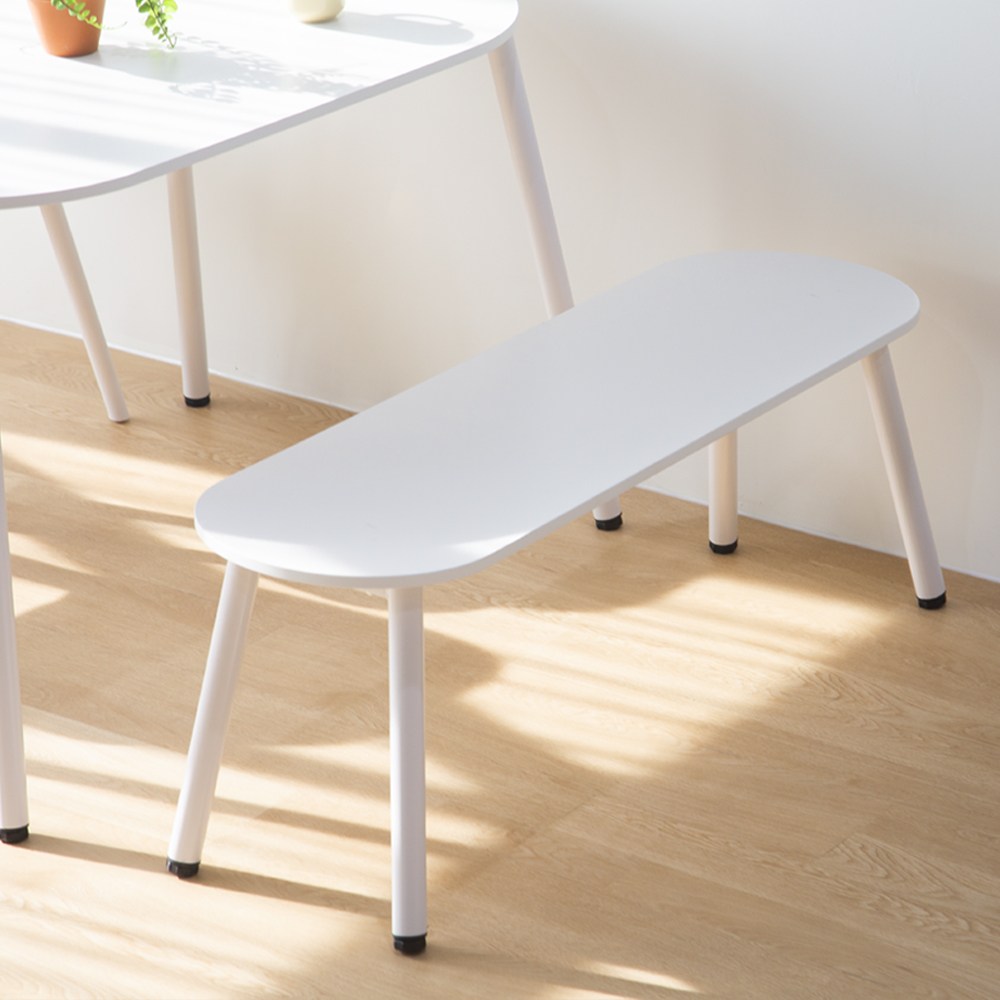 영가구 플랫 화이트 식탁 벤치 의자 51,000원