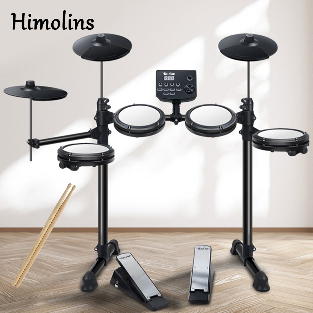Himolins 전자드럼 전자드럼세트 휴대용 드럼 선반 드럼 메쉬 스킨 어린이용 휴대용 전자 드럼 초보자 가정용 성인용 연습용 드럼 가정용전자드럼 전자드럼입문용, TA-20, 1개 368,000원