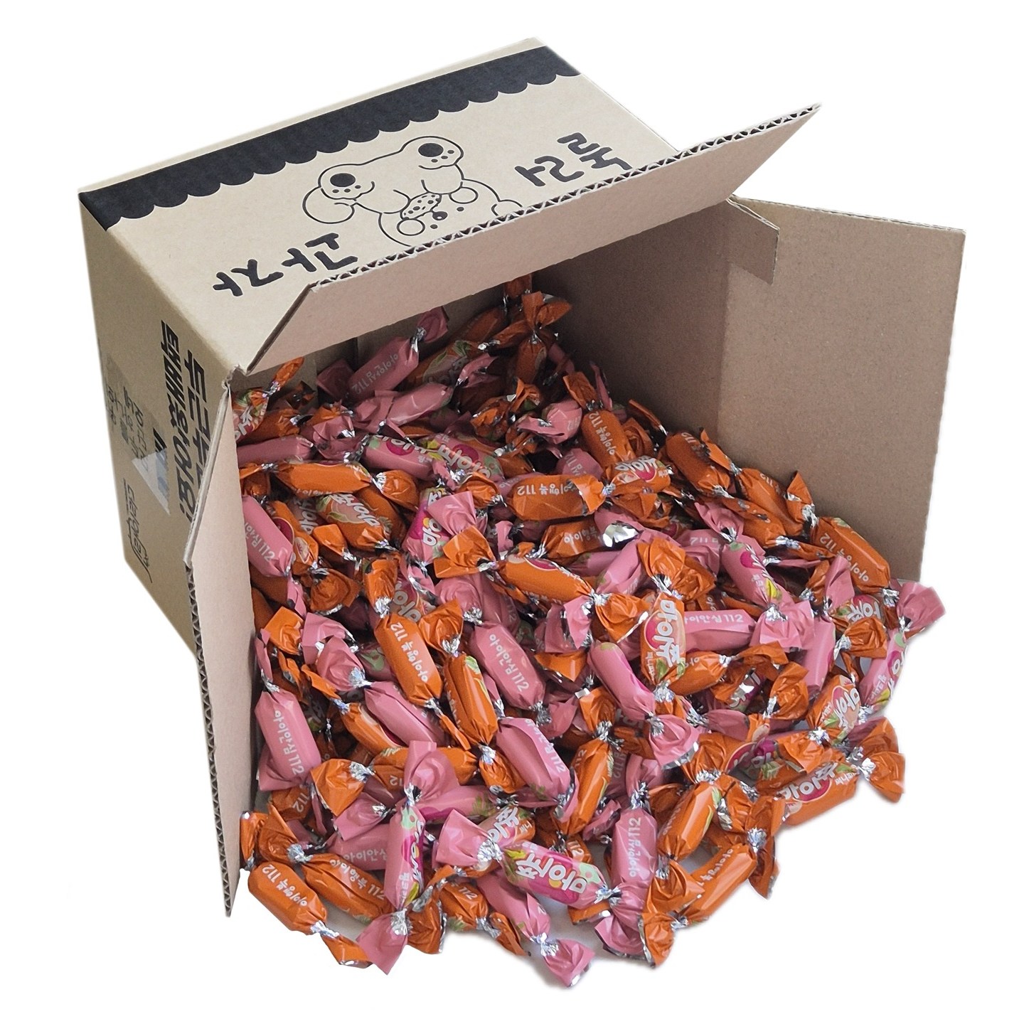 [놀러과자] 크라운 마이쮸 핑크리치 써니피치 대용량 개별포장, 200개, 4g 21,710원